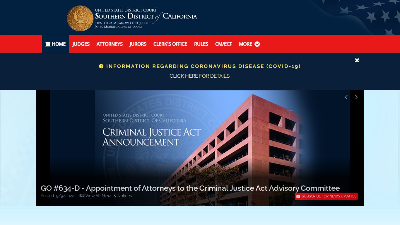 Welcome to U.S. District Court for the Southern District of California
